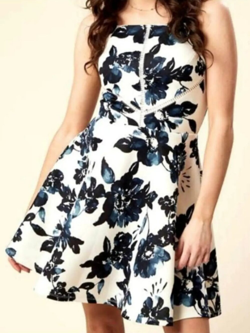 Altar'd State Blue and White Floral Mini Dress